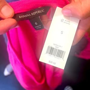 Banana republic pink linen shirt, brand new with tags